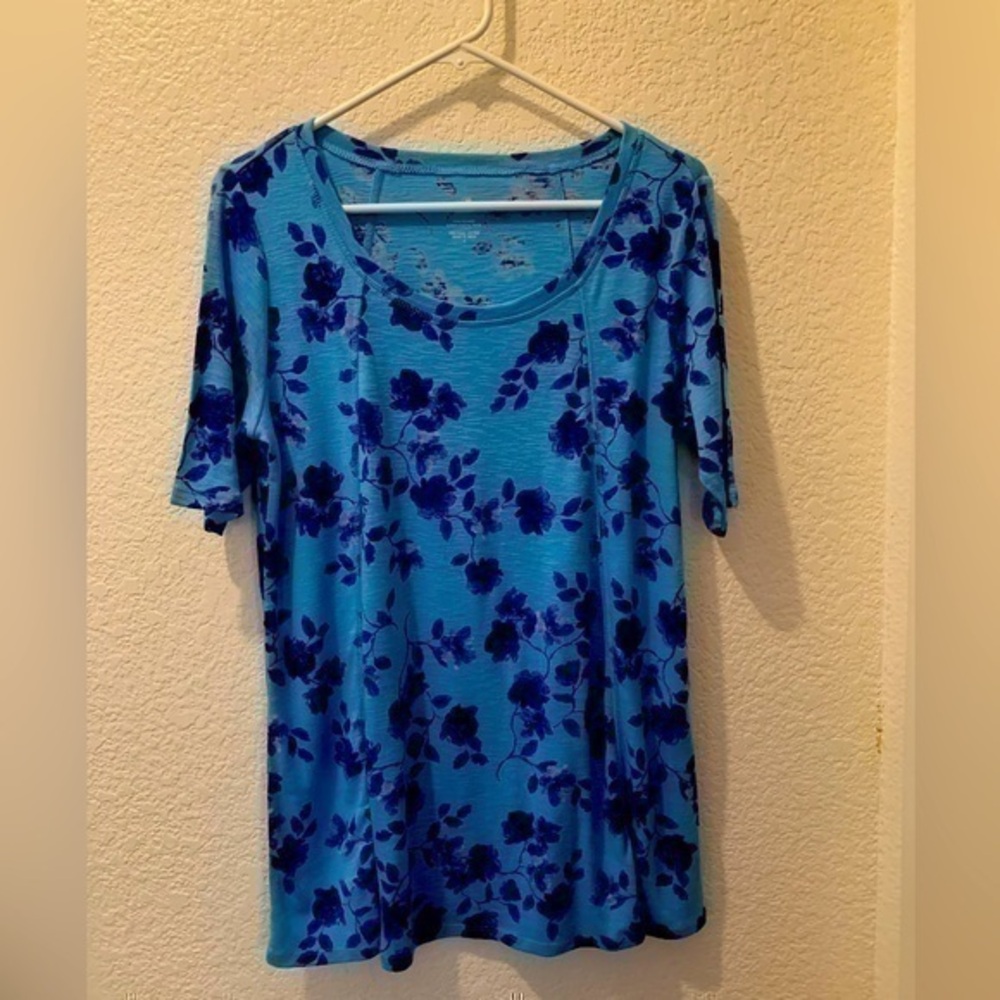 J Jill Pima Cotton floral top